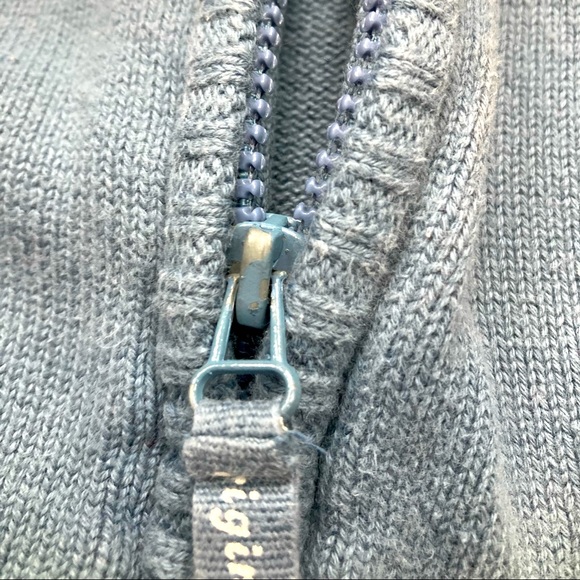 Cadet Rousselle Sweater ZipUp Blue & White Woven Sz 12M - Picture 5 of 7